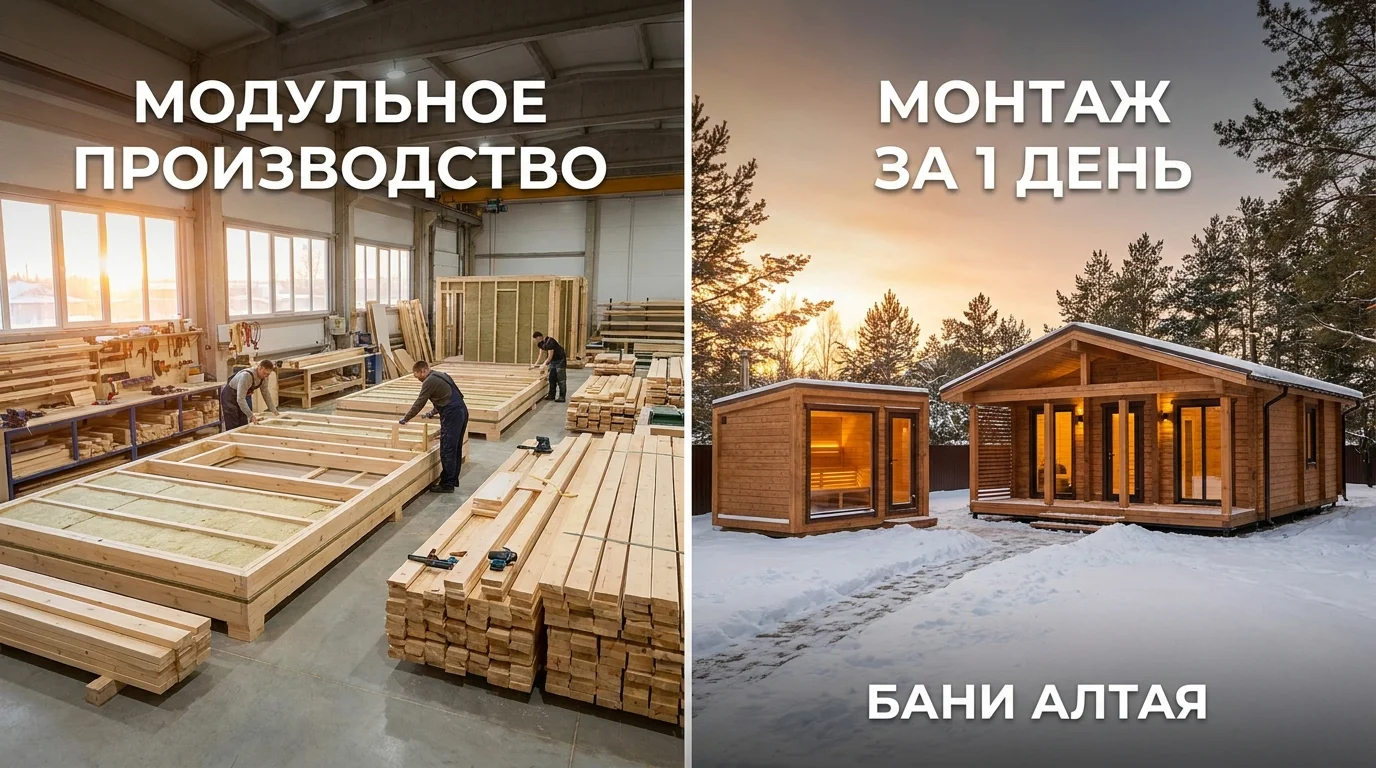 Скорость строительства модульного дома и бани: почему так быстро? Разбор технологий